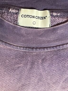 Cotton Citizen Dusty Lavender Pullover Sweatshirt size Large